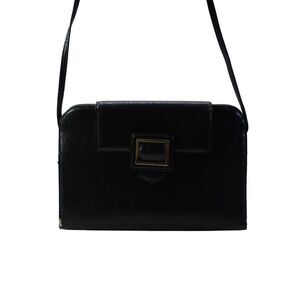 Rodo Womens Dark Navy Textured Embossed Reptile Skin Flap Shoulder Bag Handbag